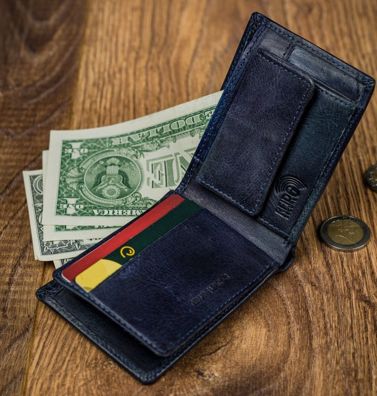 Peňaženka kožená BUFFALO WILD N1190-HP-5144 Navy