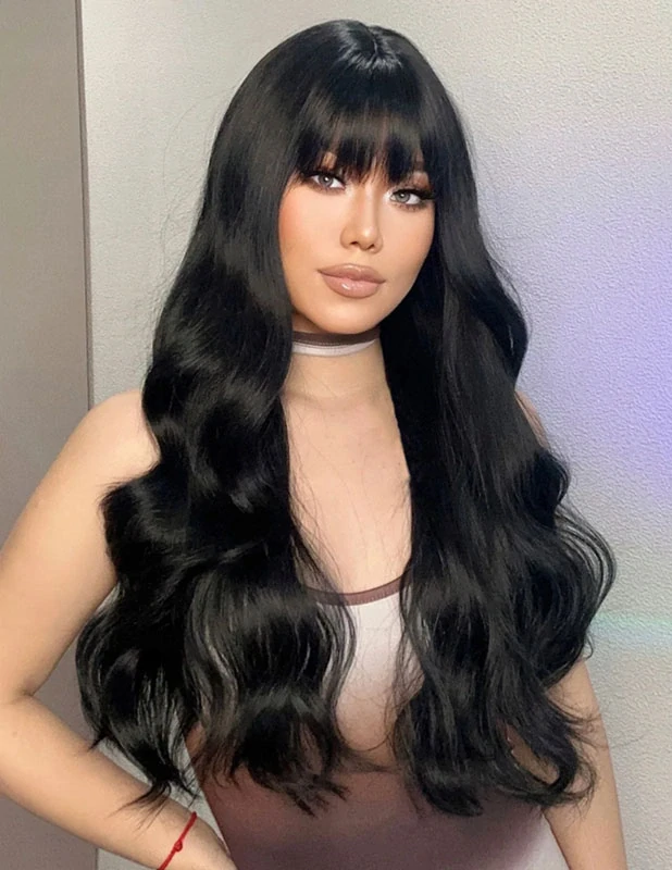 Parochňa čierna dlhá 65cm