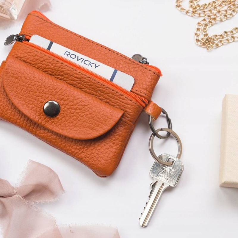 Kožená kľúčenka N159-7272 tan