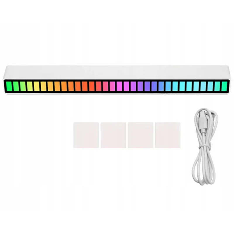 LED panel reagujúci na zvuk na batérie biely