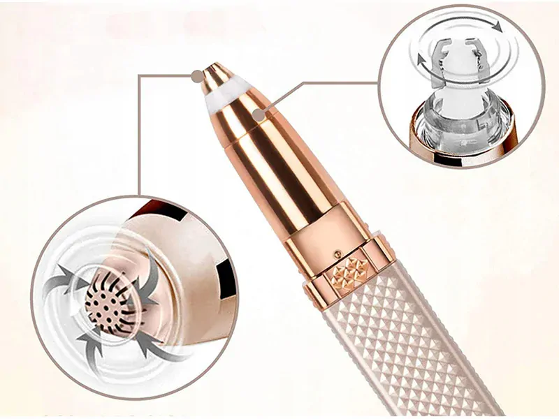 Odstraňovač chĺpkov a zastrihávač obočia 4v1 ružový