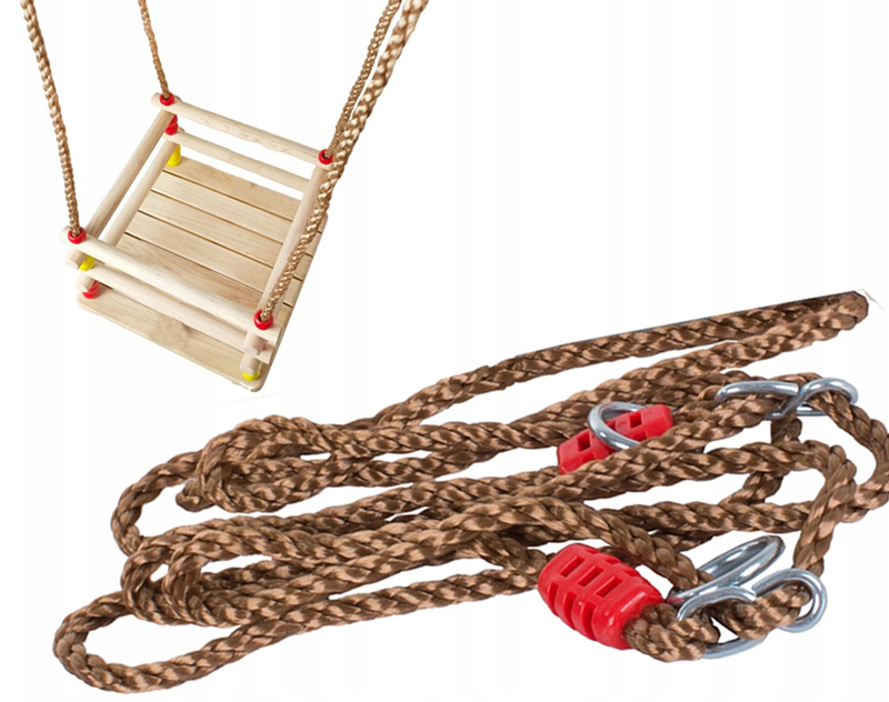 Detská záhradná drevená hojdačka