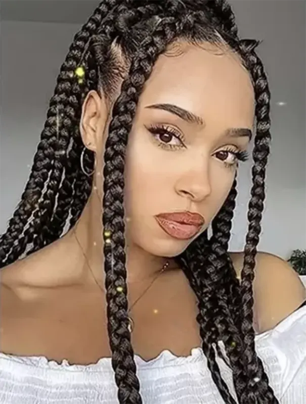 Syntetické vlasy - Vrkoč hnedý 60cm