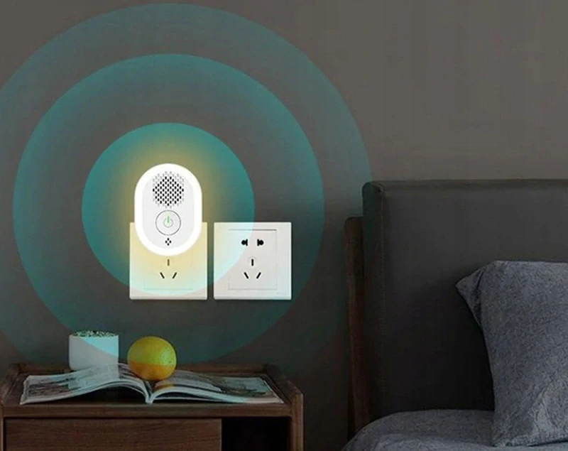 Ultrazvukový odpudzovač na hlodavce a hmyz s podsvietením