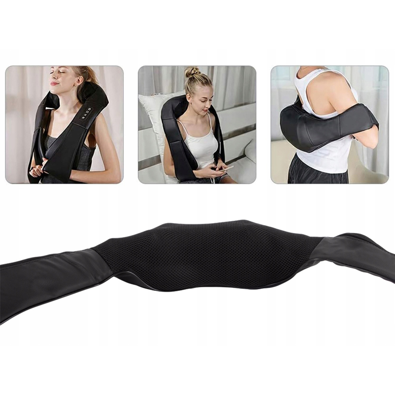 Masážny prístroj na krk, ramená a chrbát s hudbou