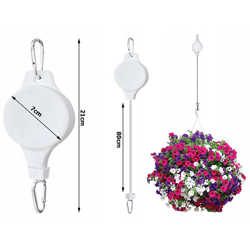 Vešiak na zavesenie kvetináča – 2 ks s nastaviteľným popruhom