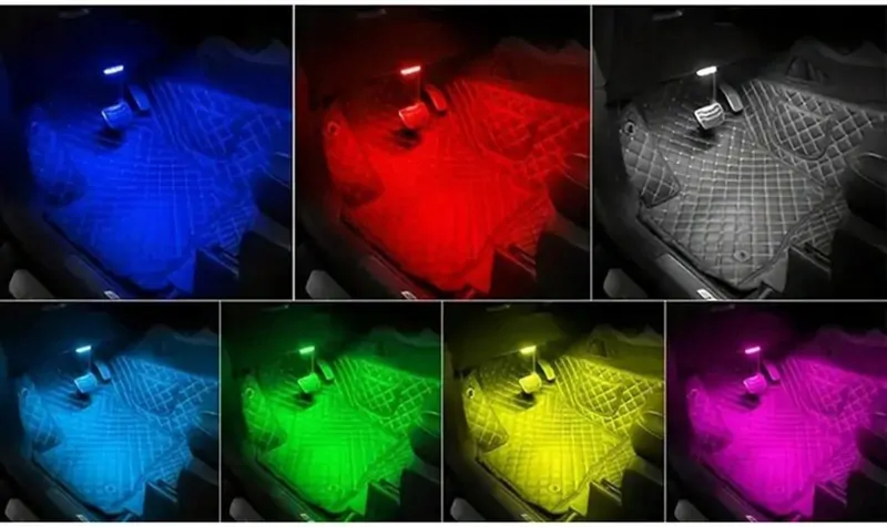 Dotyková 6 LED RGB lampa do auta