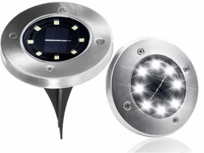 Záhradná solárna lampa 8LED - 4ks