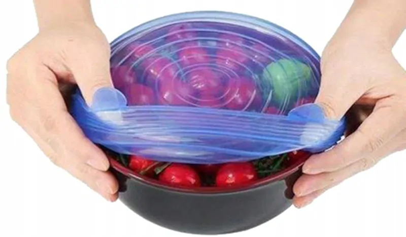 Sada silikónových vrchnákov na dózy 6ks