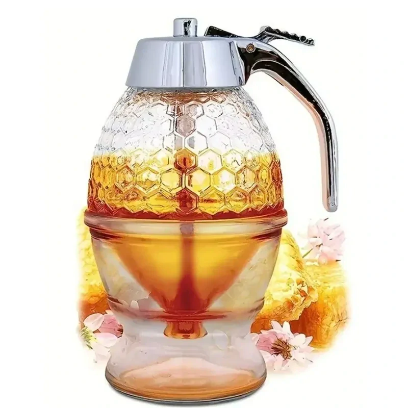 Dávkovač medu, šťavy a sirupu so stojanom 220 ml