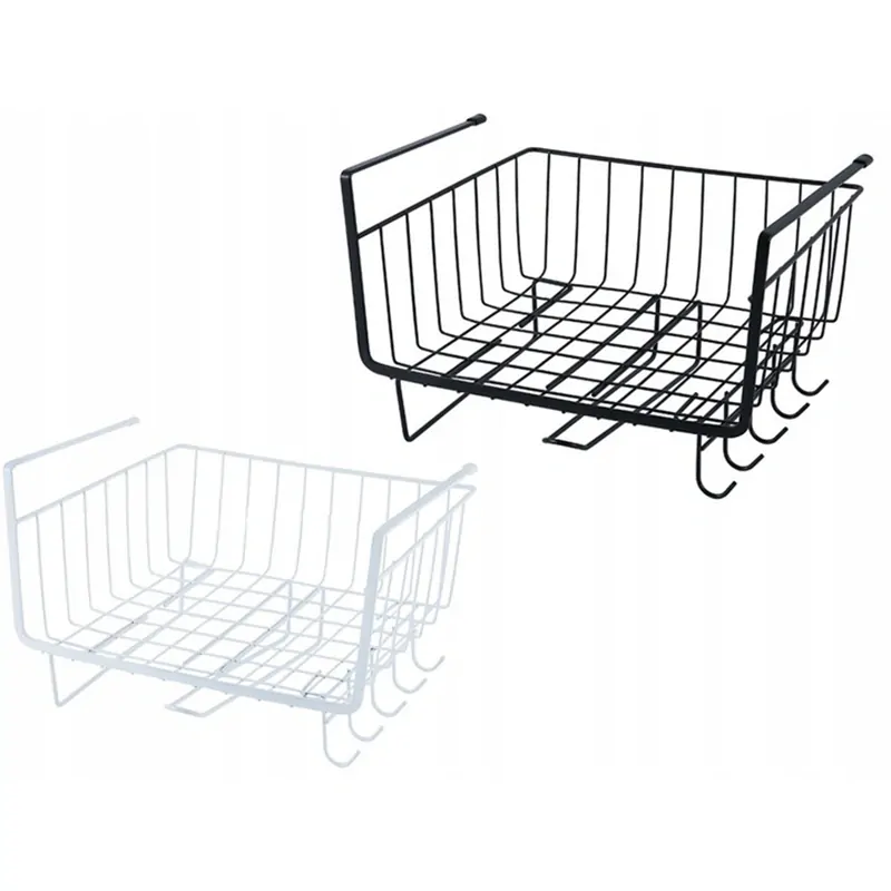 Závesný kovový organizér s držiakom na papierovú rolku 28 x 25 x 19cm