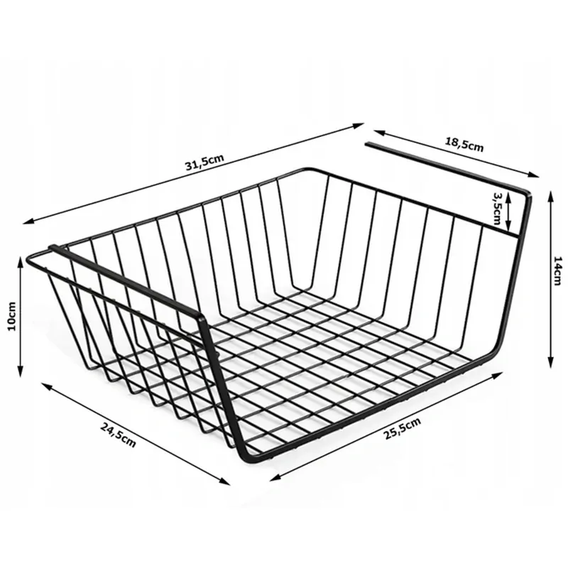 Závesný kovový organizér pod skrinku 31 x 24 x 10cm