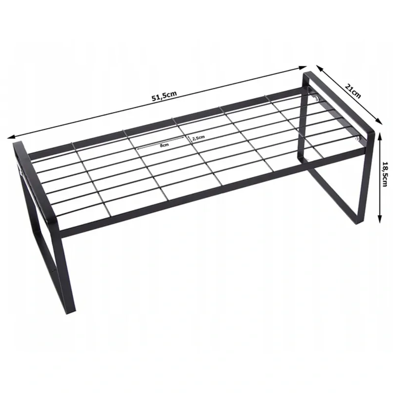 Kovová polička 51x21x18cm