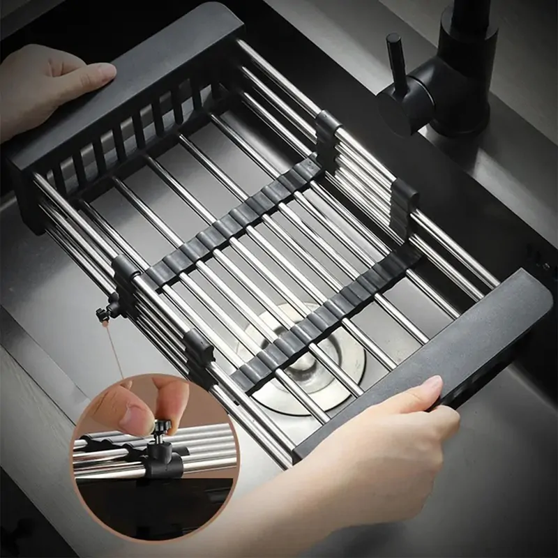 Odkvapkávač nad drez teleskopický 28-46 x 22,5cm