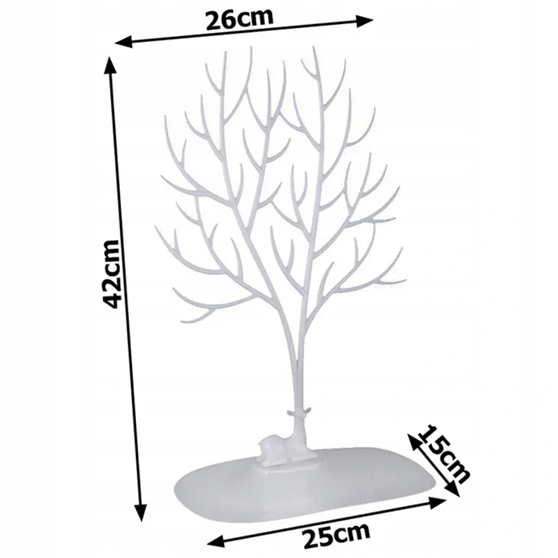 Stojan na šperky a hodinky 42cm biely