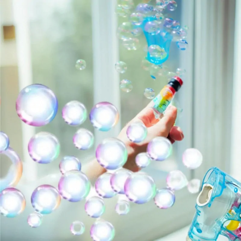 Pištoľ na tvorenie bublín + 2 náplne