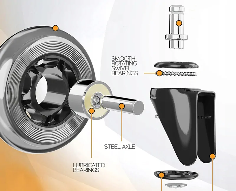 Silikónové koliesko pod nábytok 8cm 1ks