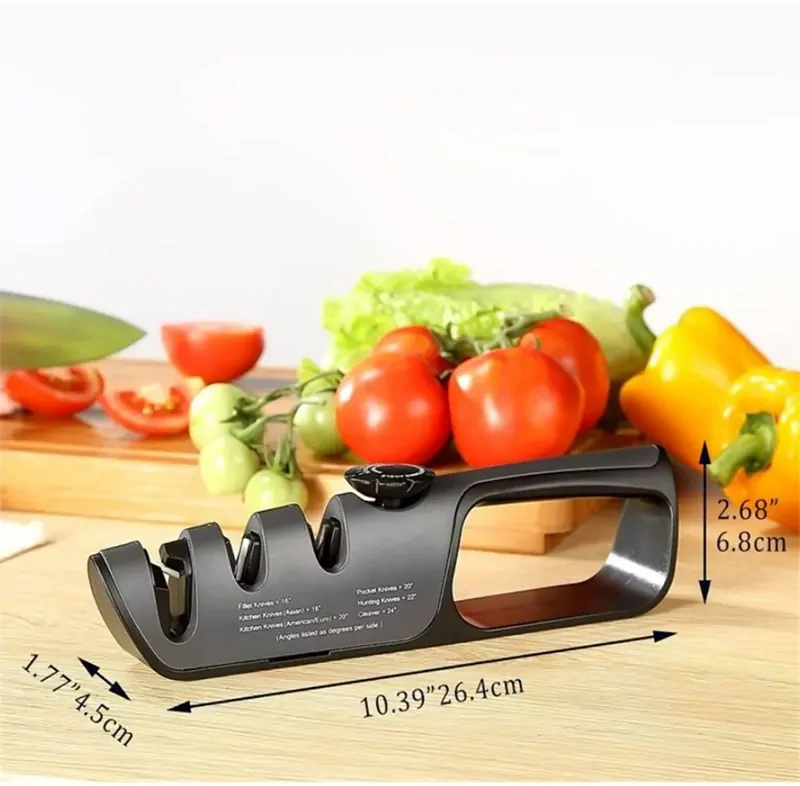 Trojfázová brúska na nože a nožnice s nastaviteľným uhlom brúsenia