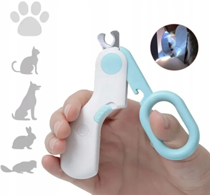 Kliešte na pazúry pre psa a mačku s LED svetlom