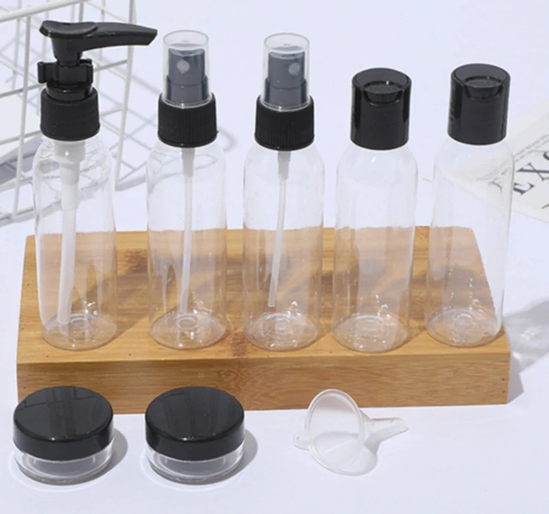 Cestovná sada kozmetických nádobiek 9-dielna