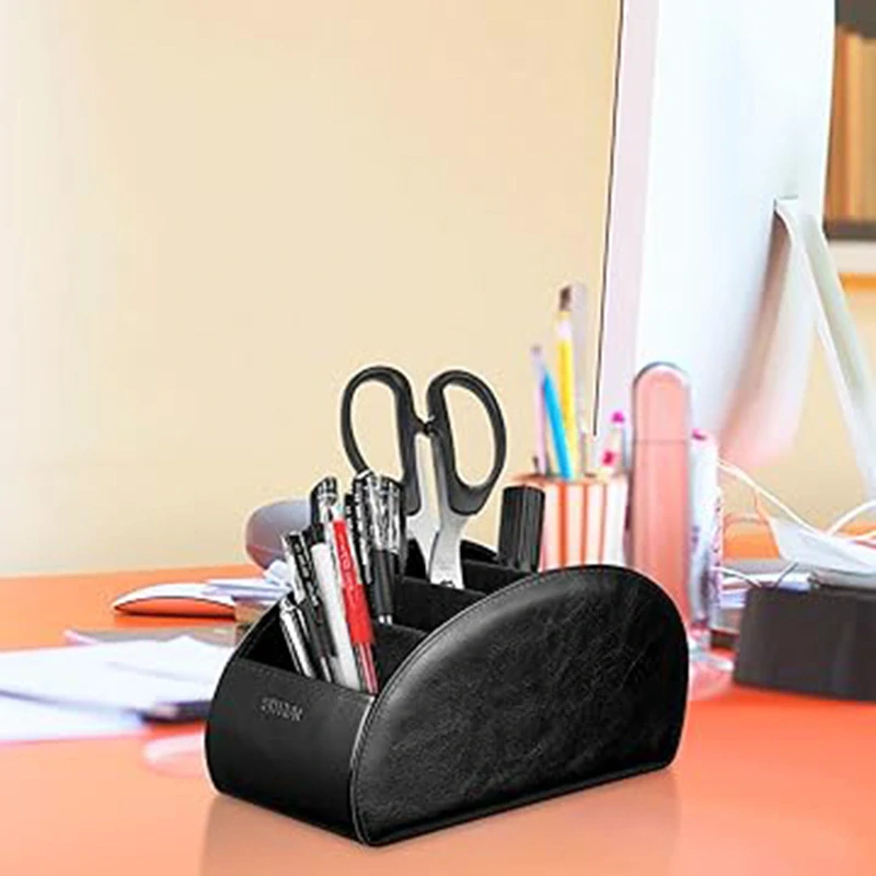 Kožený organizér na diaľkové ovládače, telefóny a doplnky