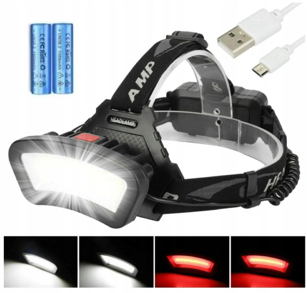 Čelovka LED COB 600lm