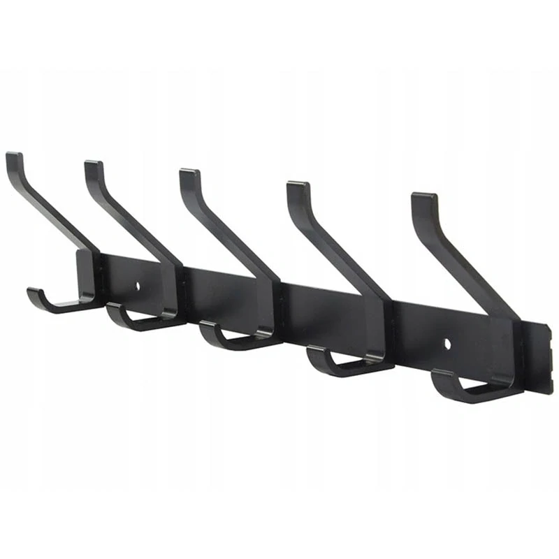 Nástenný vešiak kovový čierny 36cm