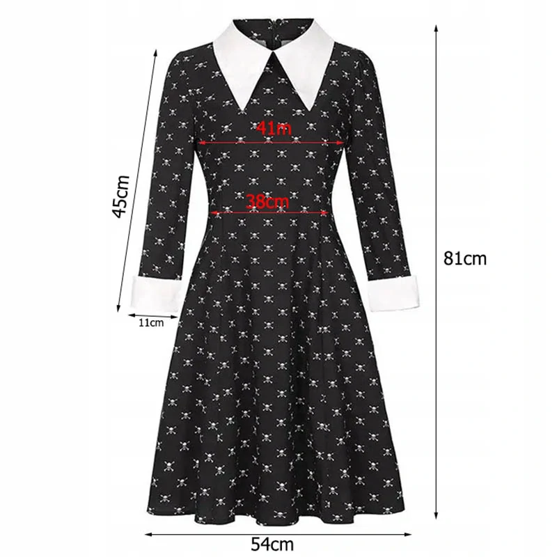 Detský kostým Wednesday veľkosť L (125-135cm)