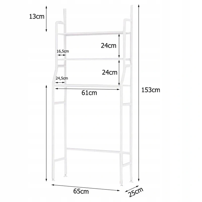 Regál do kúpeľne nad práčku 150cm biely