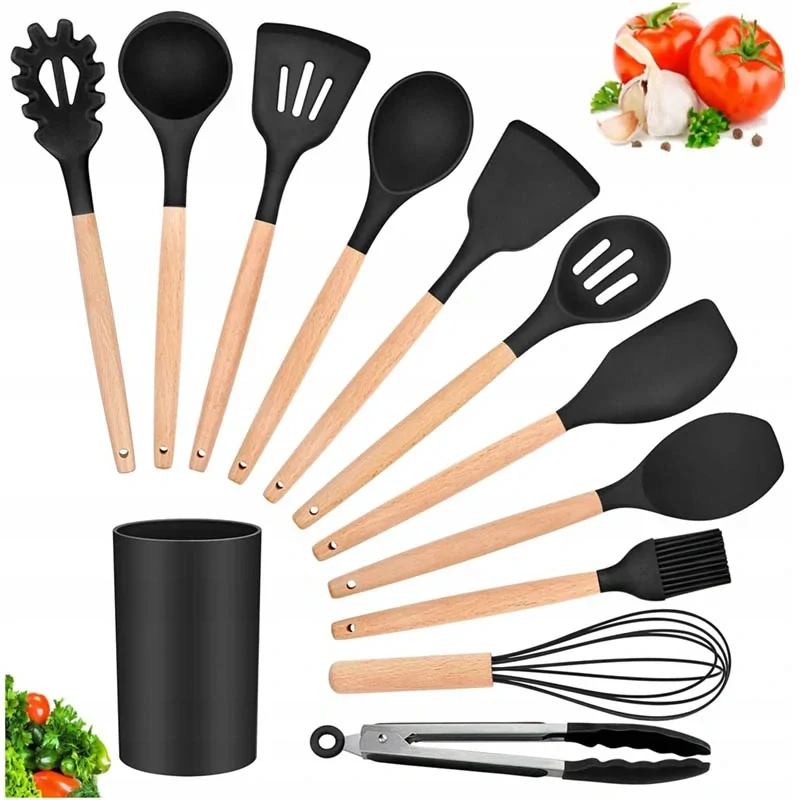 Sada kuchynského náradia zo silikónu pre deti 12ks