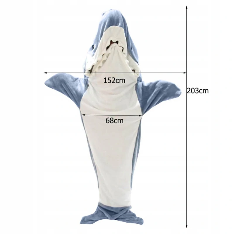 Teplá zimná pyžamová deka Žralok XL