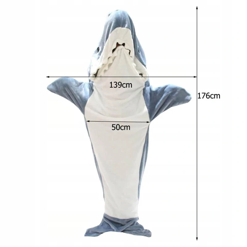 Teplá zimná pyžamová deka Žralok M