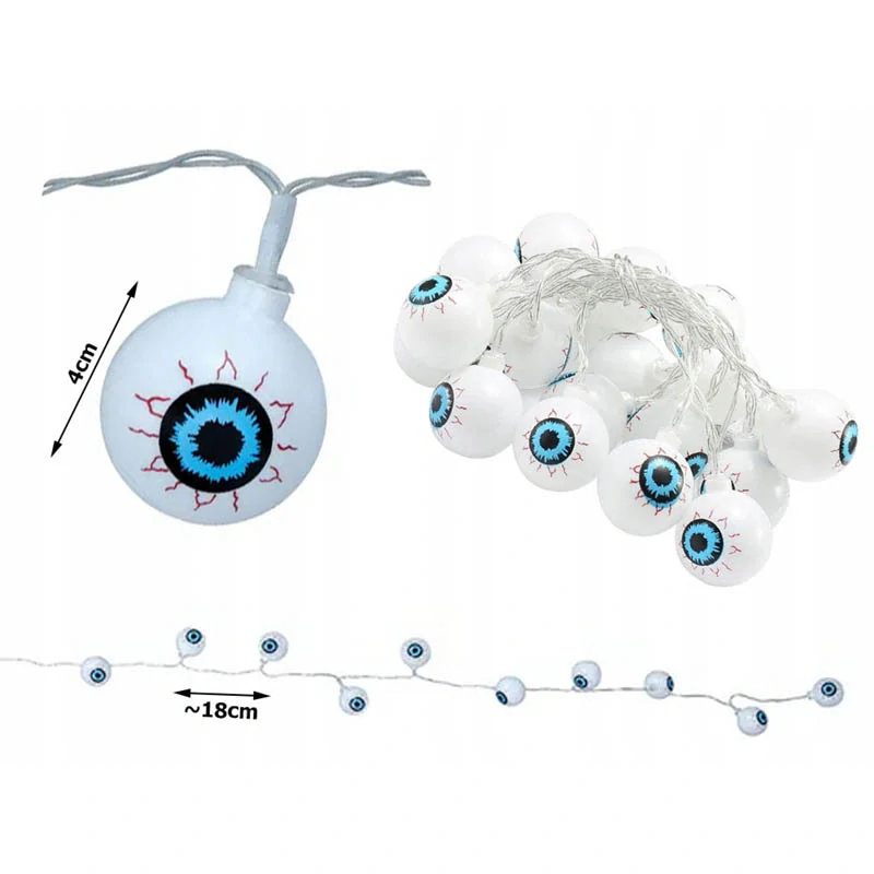 Halloweenska LED girlanda Oči 2m