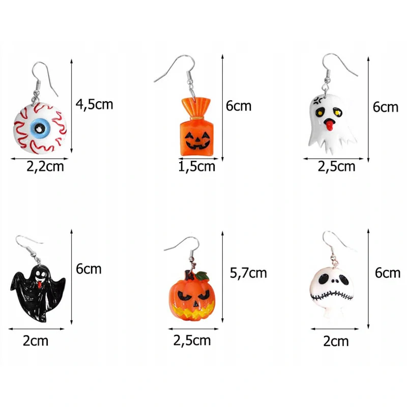 Halloweenske náušnice