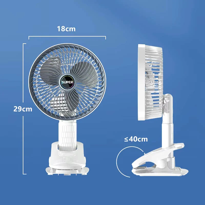 Prenosný USB ventilátor s klipom