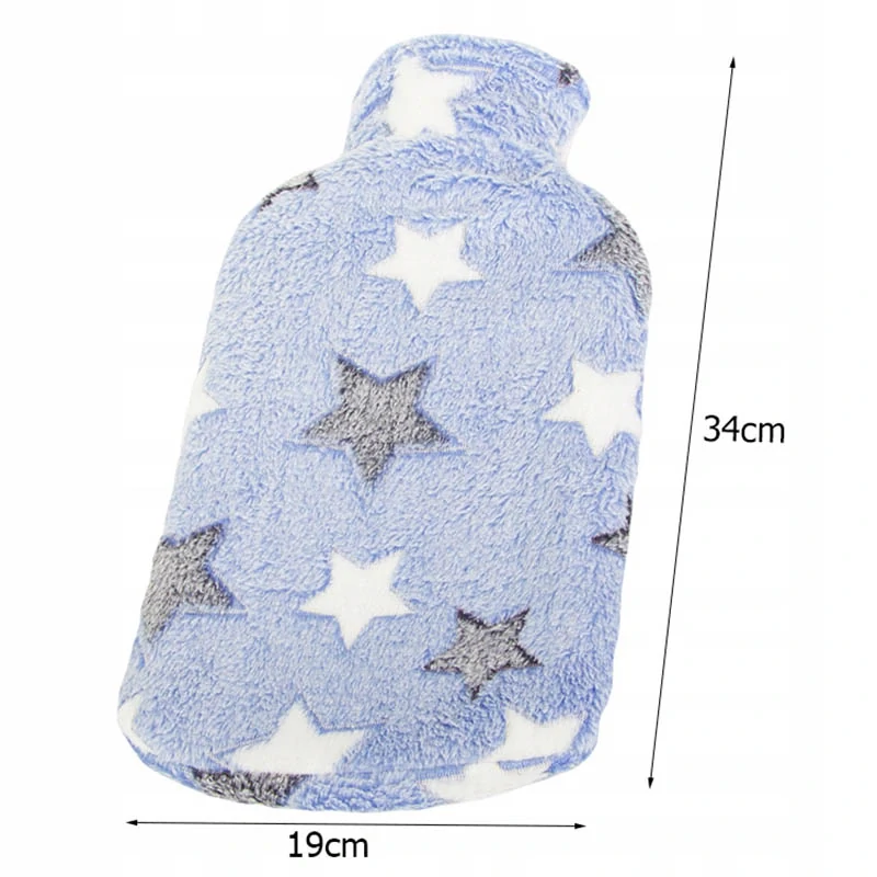 Termofor 2l - Hrejivá fľaša so svetríkom modrá Hviezdy