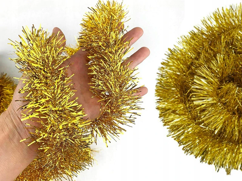 Girlanda na vianočný stromček zlatá 6m