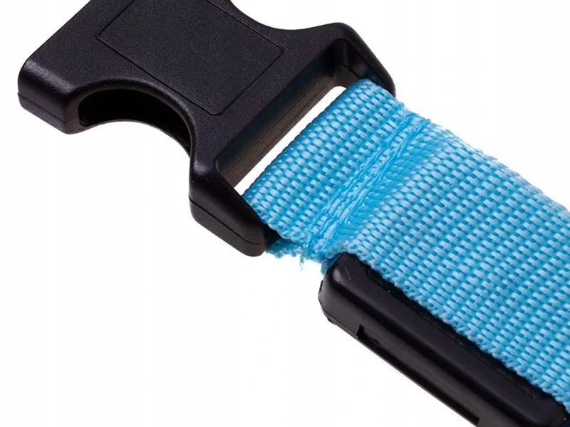 Obojok svietiaci LED nastaviteľný 46-59cm modrý