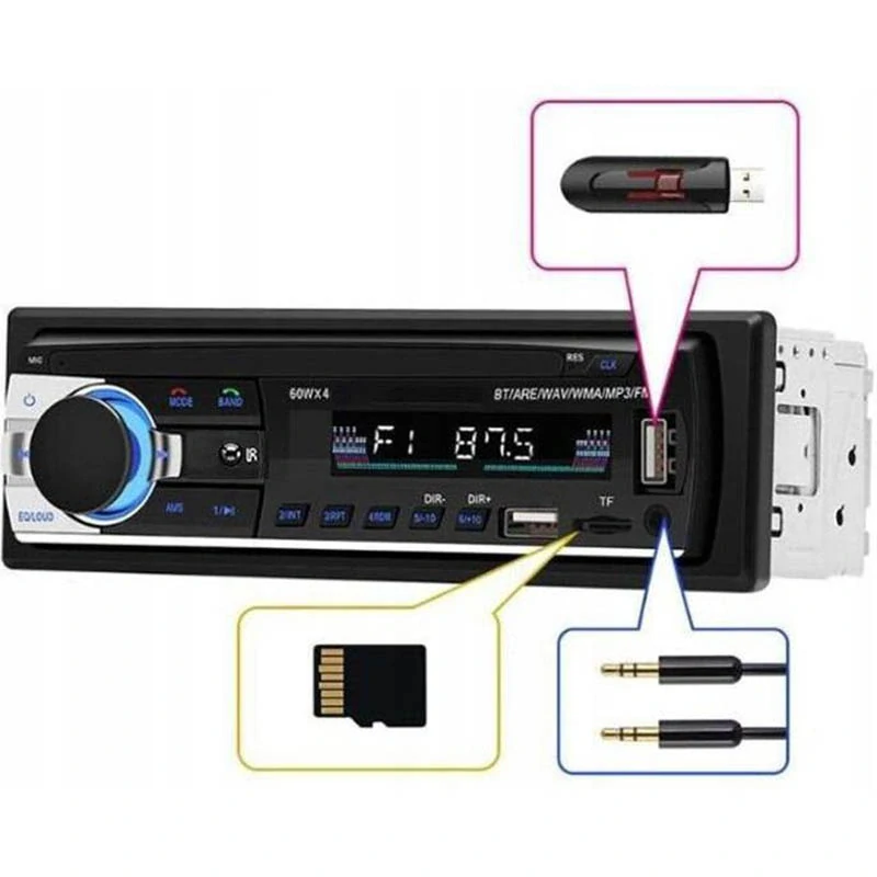 Bluetooth autorádio 1DIN s USB, AUX a diaľkovým ovládaním