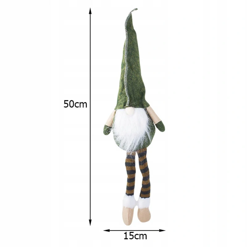 Vianočný škriatok 50cm zelený