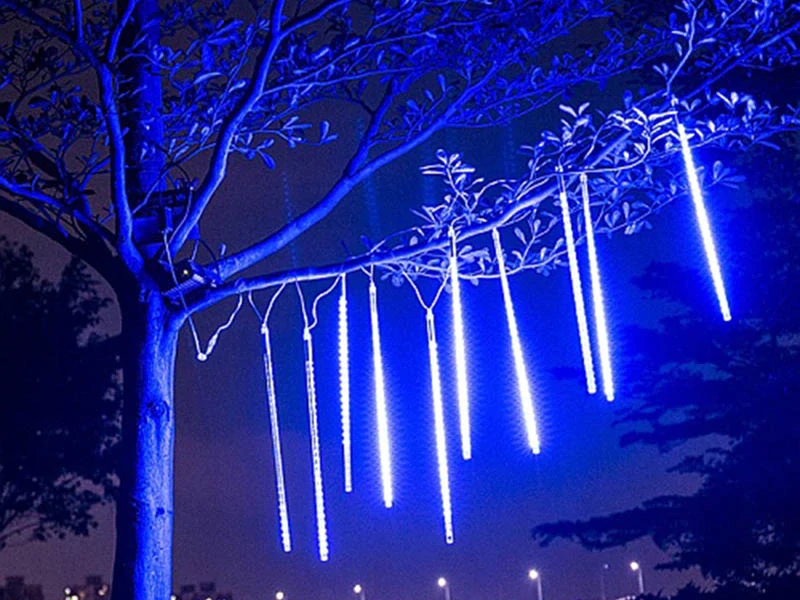 LED svetelná reťaz – padajúci sneh s efektom meteorov 50cm