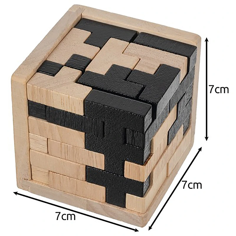 Puzzle drevené - Kocka hlavolam 