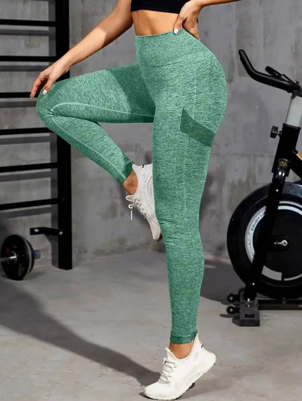 Športové legíny s vysokým pásom a push-up efektom – Veľkosť S