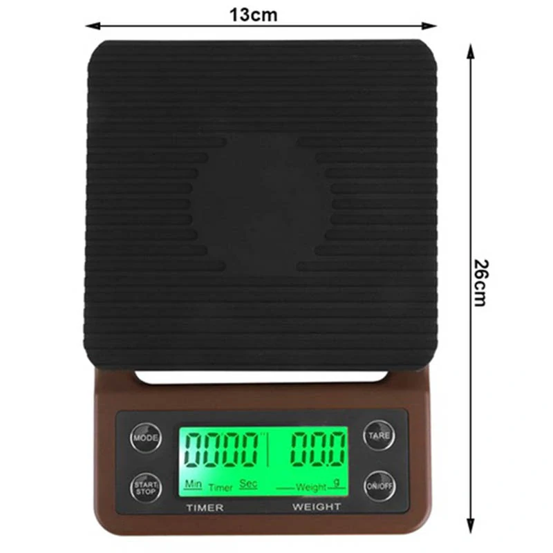 Elektronická kuchynská váha na prípravu kávy TYL-908A hnedá