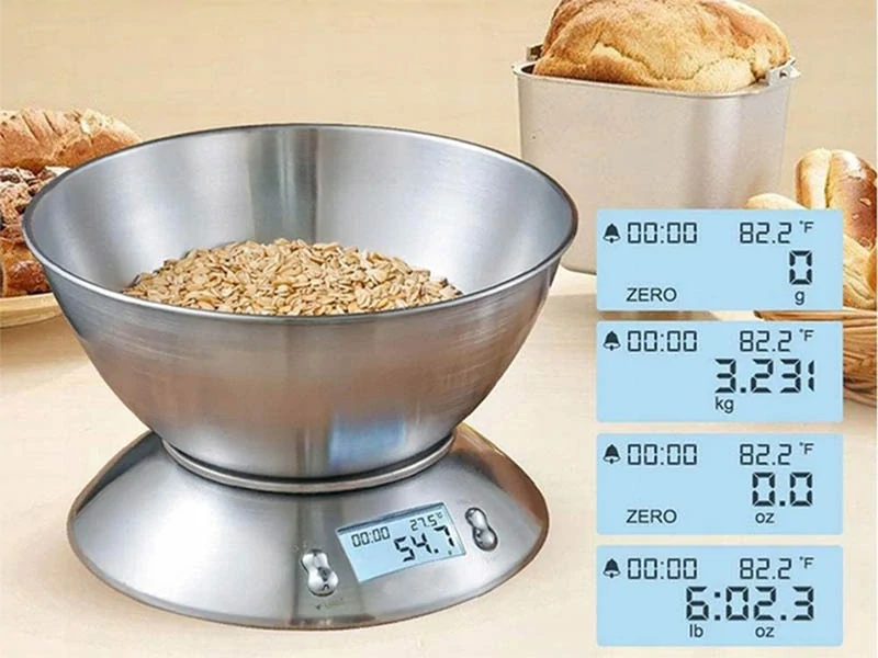 Elektronická kuchynská kovová váha s miskou do 5kg TYL-907F