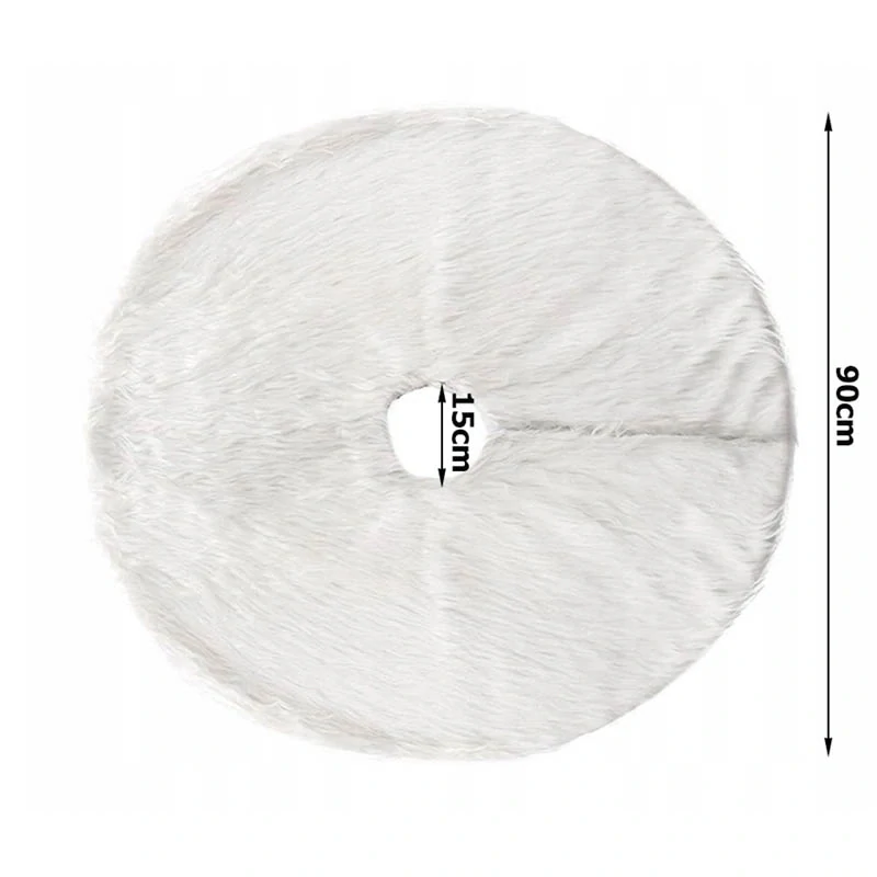 Koberček pod vianočný stromček 90cm biely VYPREDAJ