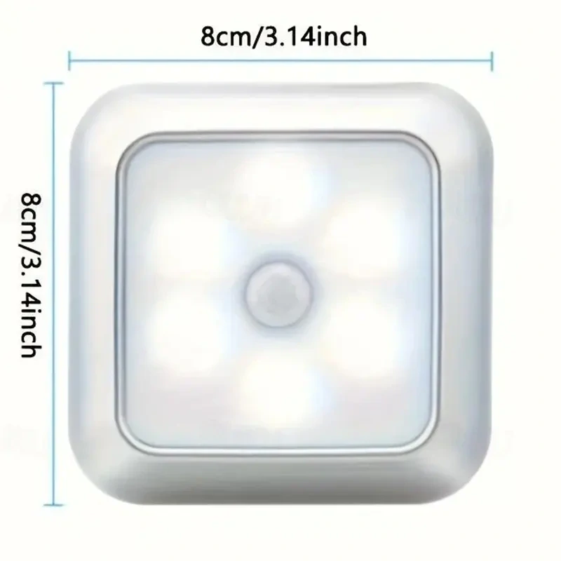 Nočné svetlo 6 LED studená biela