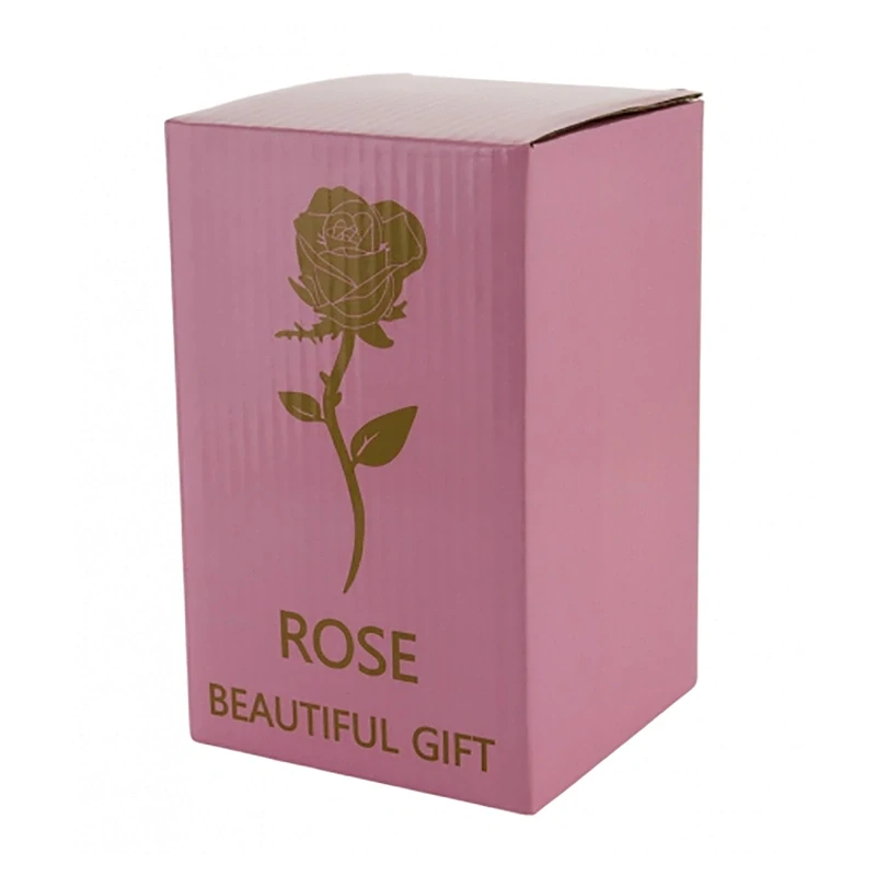 Večná ruža v skle LED dúhová