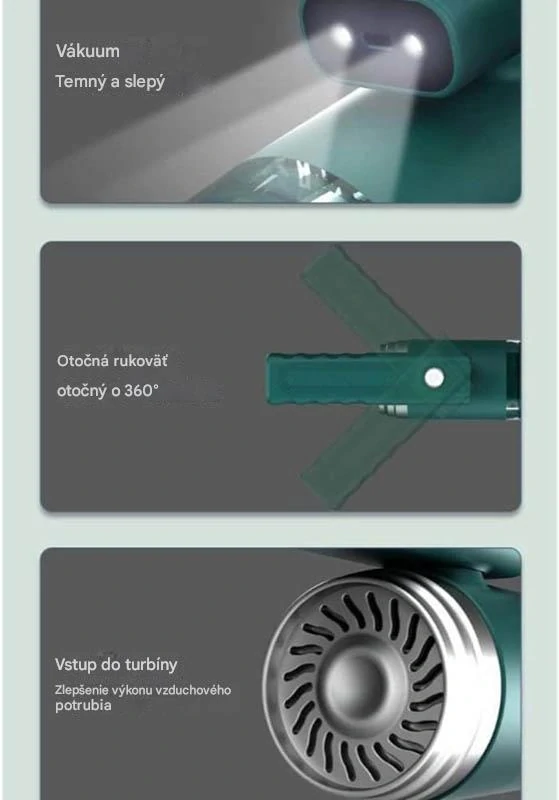 Bezdrôtový ručný vysávač do auta 120 W