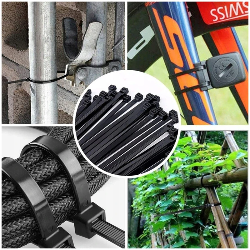 Sťahovacie pásky čierne 100ks - 100mm x 2,5mm